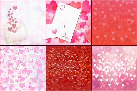 Valentine Hearts Variety Papers in Patterns - product preview 1