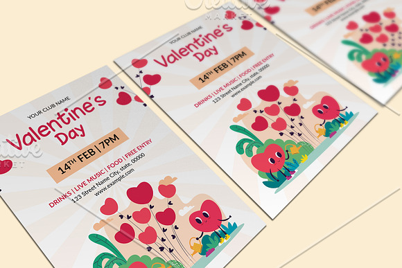 Valentines Day Party Flyer V1139 in Flyer Templates - product preview 3