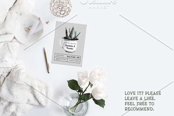 Cactus Wedding Invitation in Wedding Templates - product preview 1
