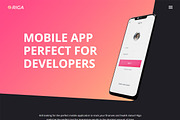 Riga - Mobile App Landing Page HTML
