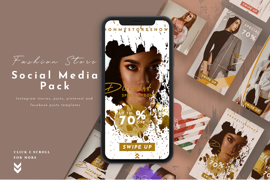 Fashion Store Social Media Pack in Instagram Templates - product preview 8