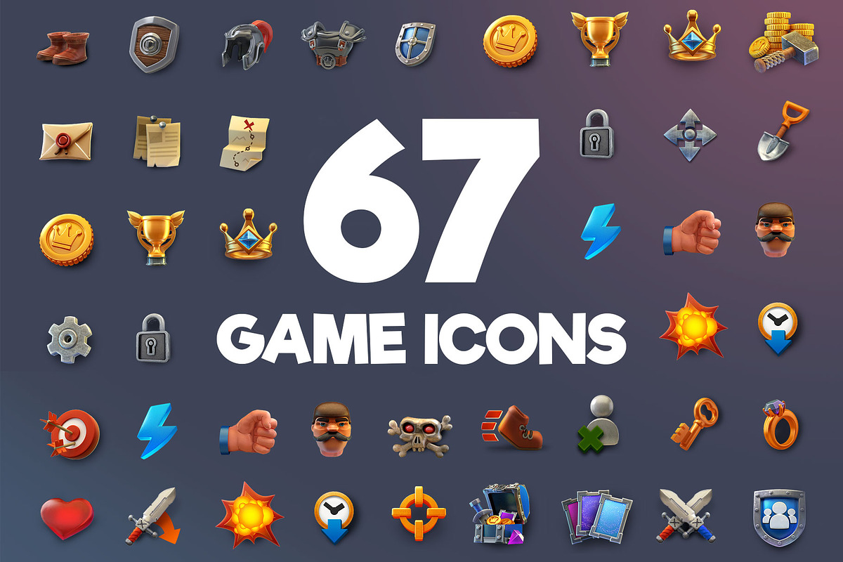 Game icon set in Icons - product preview 8