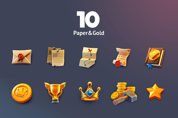Game icon set in Icons - product preview 2