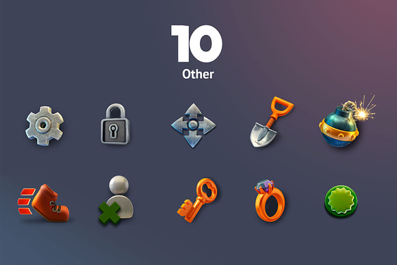 Game icon set in Icons - product preview 4