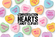 Conversation hearts clipart