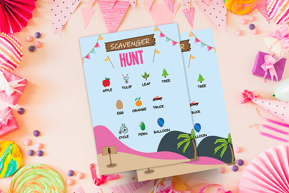 Camping Tent Scavenger Hunt Template in Invitation Templates - product preview 1