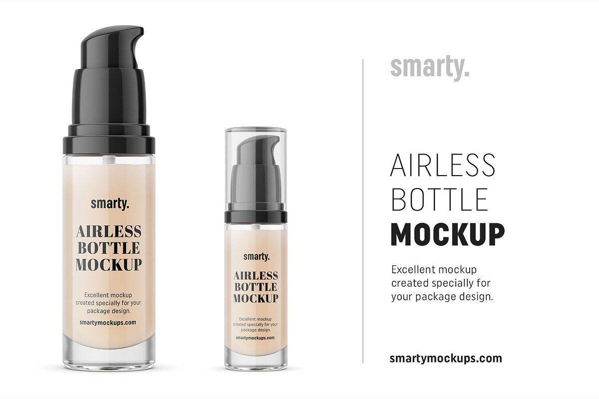 Cosmetic airless bottle mockup in Product Mockups - product preview 8