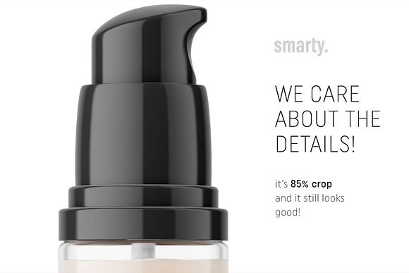 Cosmetic airless bottle mockup in Product Mockups - product preview 3