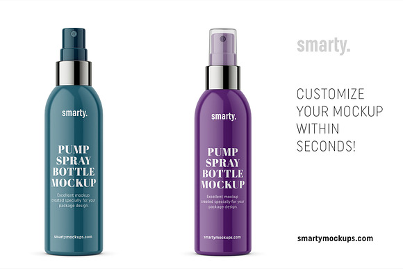 Glossy spray cosmetic bottle mockup in Product Mockups - product preview 2