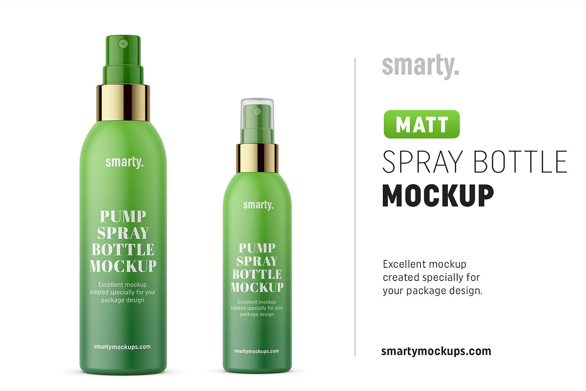 Matt spray cosmetic bottle mockup in Product Mockups - product preview 8