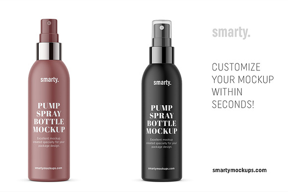 Matt spray cosmetic bottle mockup in Product Mockups - product preview 2