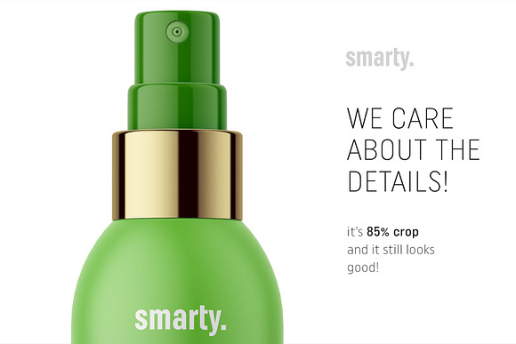 Matt spray cosmetic bottle mockup in Product Mockups - product preview 3