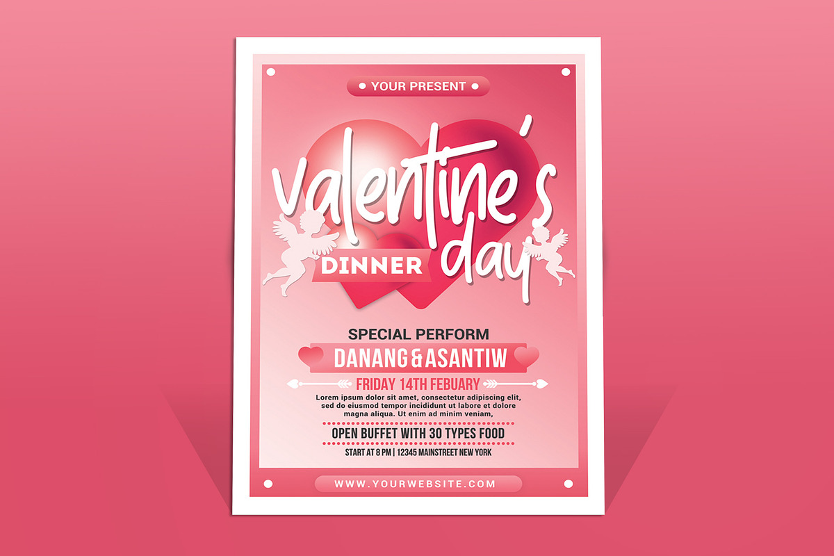 Valentine's Day Dinner in Invitation Templates - product preview 8