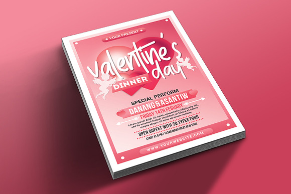 Valentine's Day Dinner in Invitation Templates - product preview 1