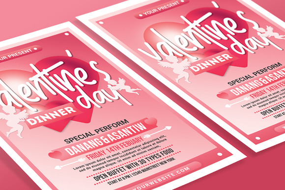 Valentine's Day Dinner in Invitation Templates - product preview 2