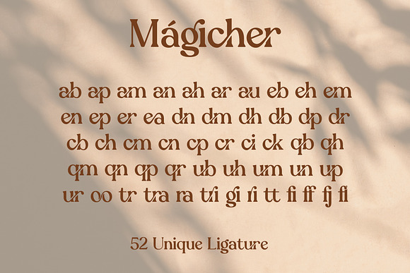 Magicher - Ligature Connected Serif in Serif Fonts - product preview 12