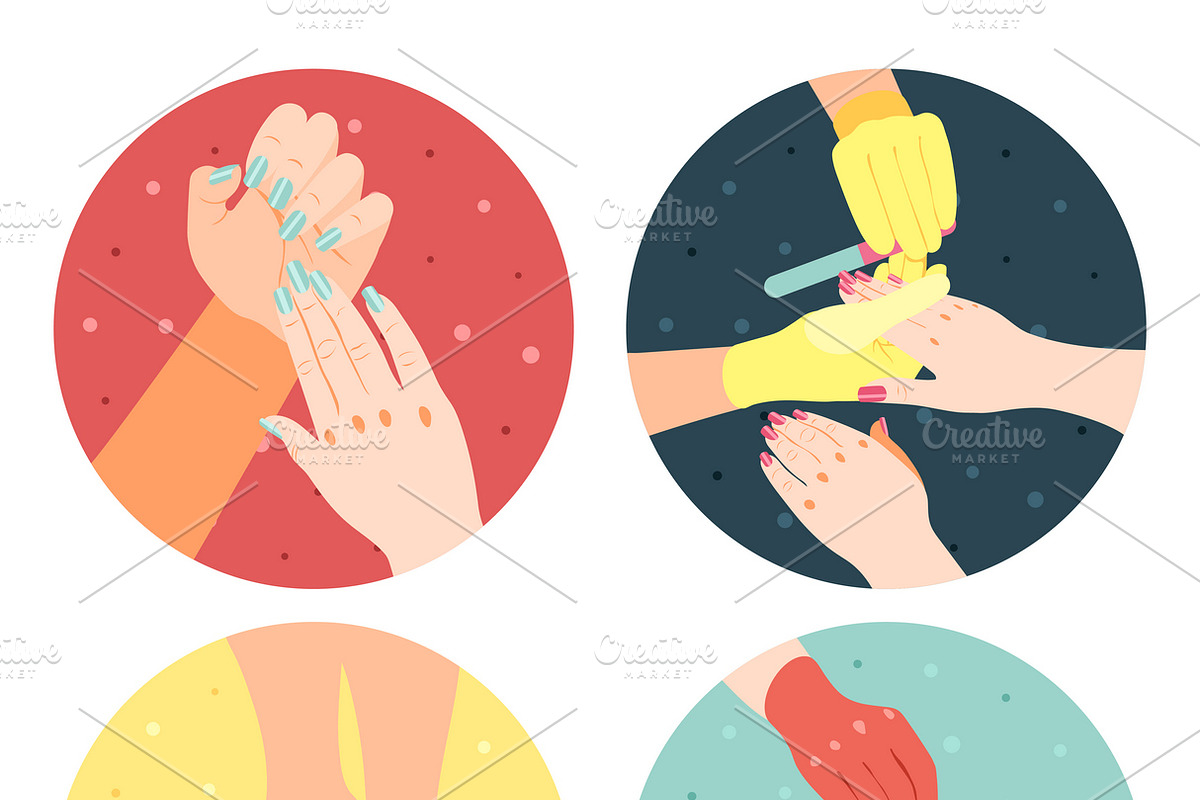 Manicure and pedicure icons set in Icons - product preview 8