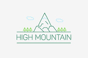 Vector high mountain logo