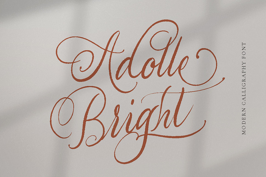 Adolle Bright - Modern Calligraphy in Script Fonts - product preview 8
