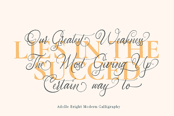 Adolle Bright - Modern Calligraphy in Script Fonts - product preview 1