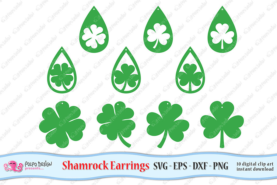Shamrock Earring SVG