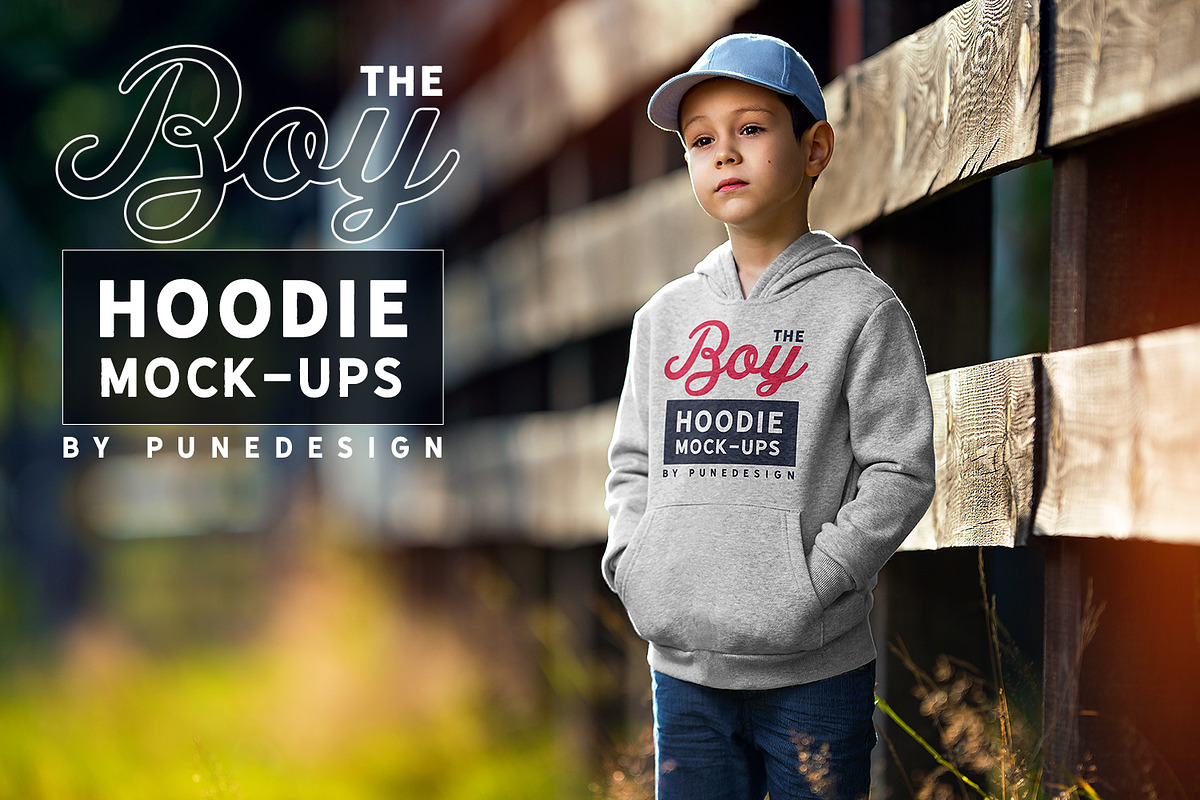 Boy Hoodie Mock-Up in Product Mockups - product preview 8