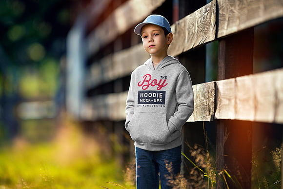 Boy Hoodie Mock-Up in Product Mockups - product preview 1