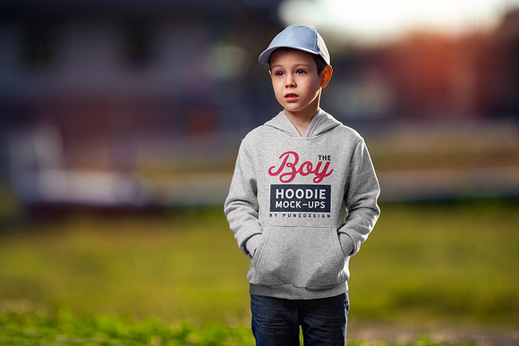 Boy Hoodie Mock-Up in Product Mockups - product preview 2
