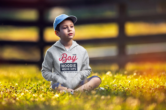 Boy Hoodie Mock-Up in Product Mockups - product preview 4
