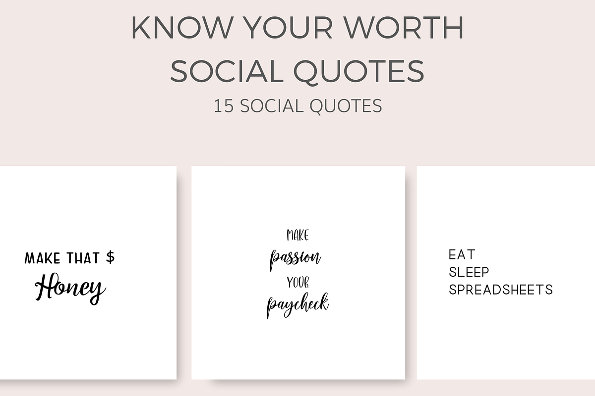 Know Your Worth Quotes (15 Images) in Instagram Templates - product preview 8