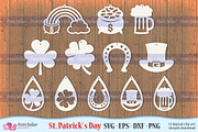 St Patrick's Day Earrings SVG