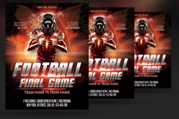 Football Flyer Template in Flyer Templates - product preview 1
