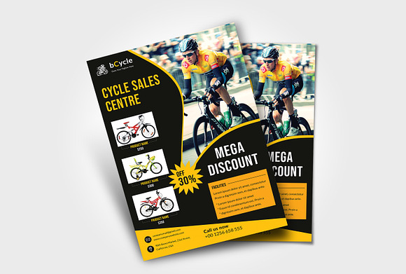 Cycle Store Flyer in Flyer Templates - product preview 2