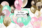 Ice Cream Balloons Clipart
