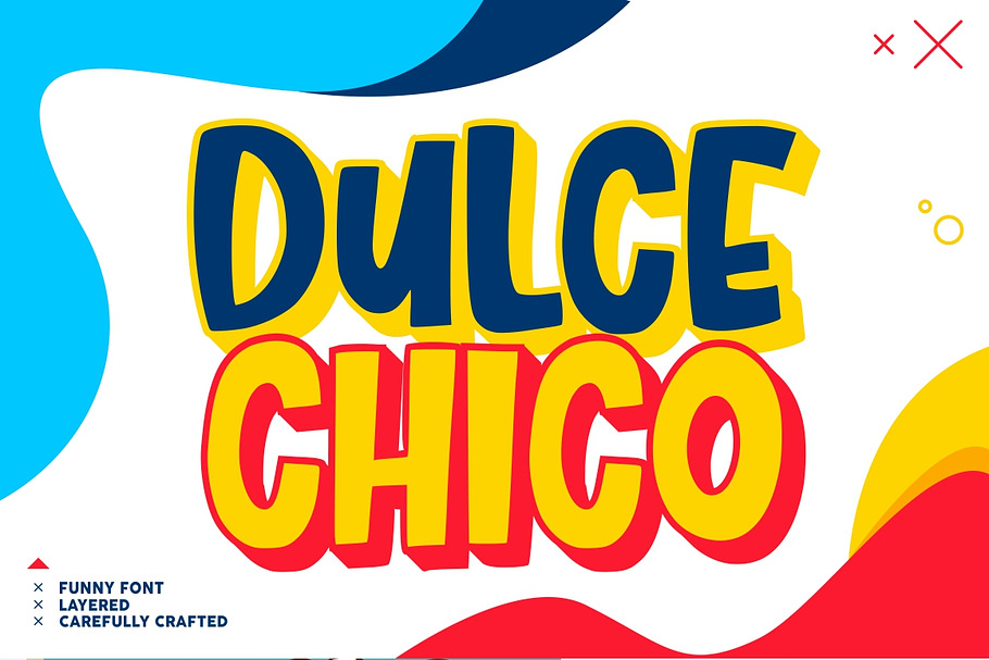 Dulce Chico - Layered Font in Display Fonts - product preview 8