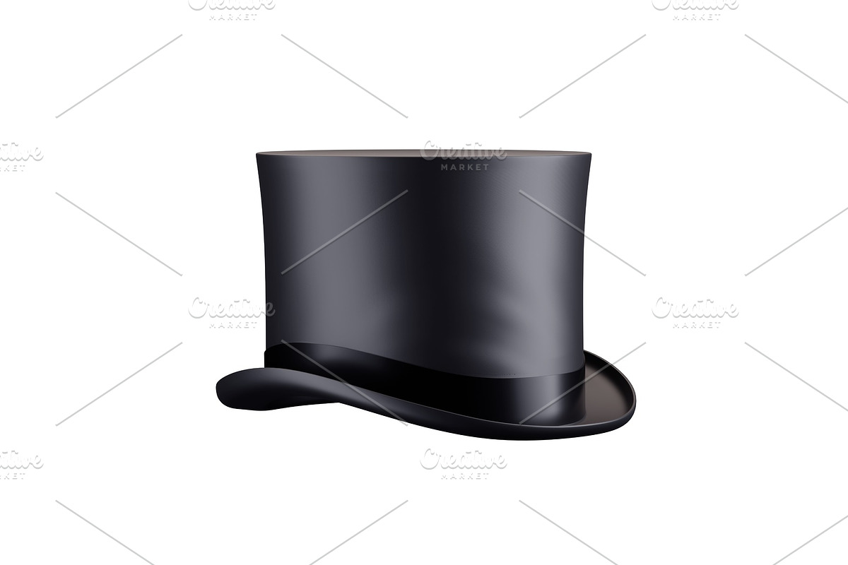 Gentleman Hat Cylinder Isolated in Objects - product preview 8