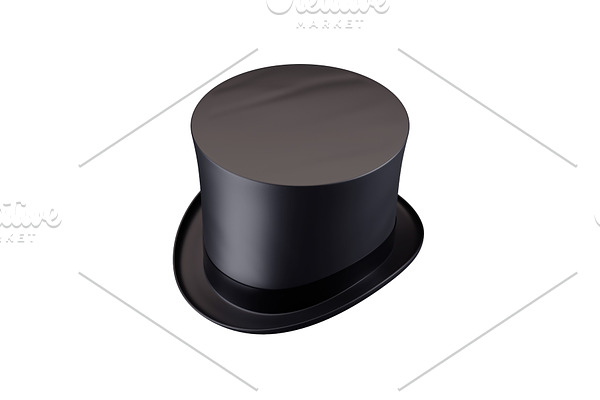 Gentleman Hat Cylinder Isolated
