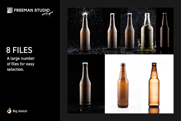 Beer Bottle Mock-Up Set in Product Mockups - product preview 12