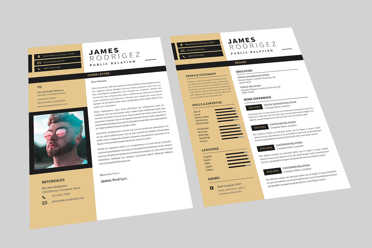 Public Relation Resume Designer in Resume Templates - product preview 8