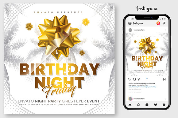 2 Birthday Bash Flyers Bundle in Flyer Templates - product preview 1