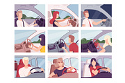 People Driving Cars Collection