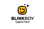 Emoji Blink Boy Logo