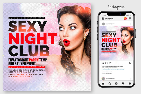 3 Ladies Party Flyers Bundle in Flyer Templates - product preview 1