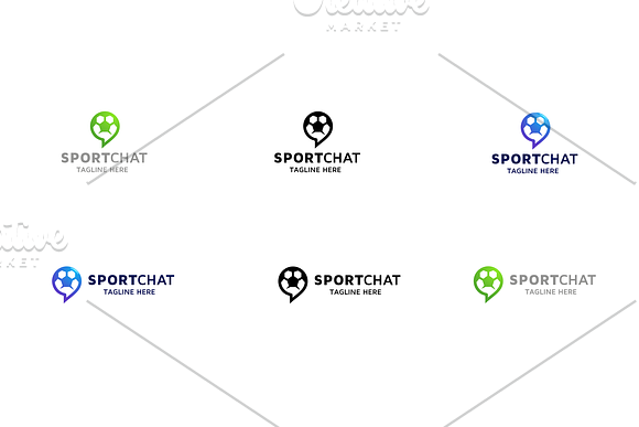 Sport Chat Logo in Logo Templates - product preview 3