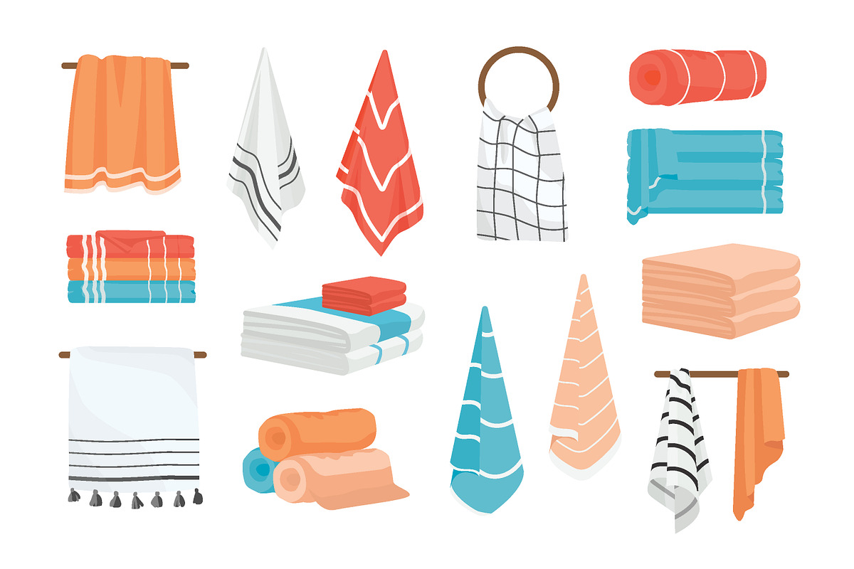 Towels set in Illustrations - product preview 8