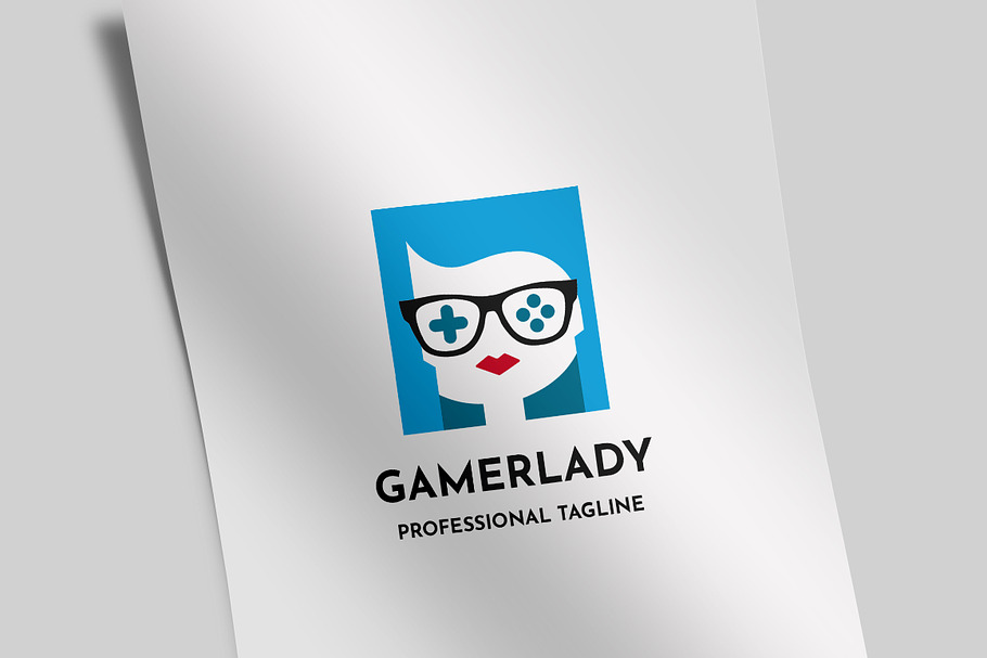 Gamer Lady Logo in Logo Templates - product preview 8