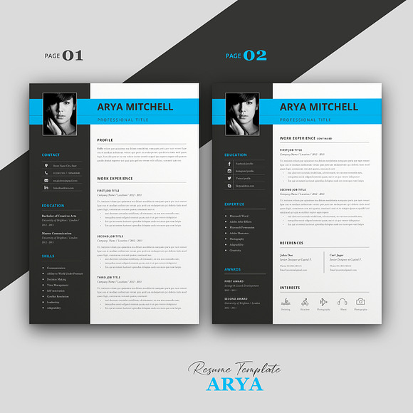 Resume Template Cv in Resume Templates - product preview 1