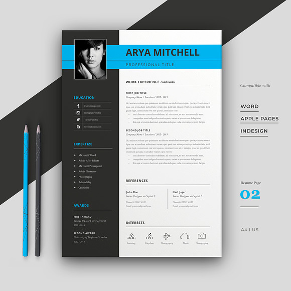 Resume Template Cv in Resume Templates - product preview 2