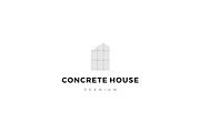 exposed concrete house logo vector