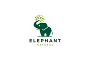 elephant leaf leaves tree logo